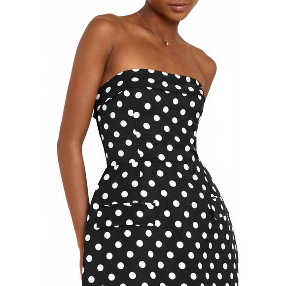 NEW AMANDA UPRICHARD lucienne skort romper dress in polka dot